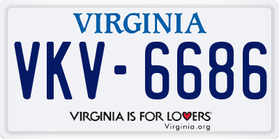 VA license plate VKV6686