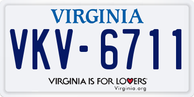 VA license plate VKV6711