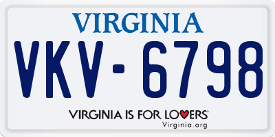 VA license plate VKV6798