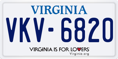 VA license plate VKV6820