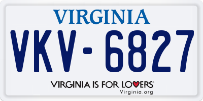 VA license plate VKV6827