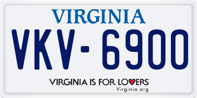 VA license plate VKV6900