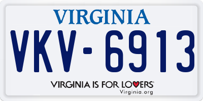 VA license plate VKV6913