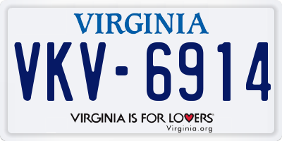 VA license plate VKV6914