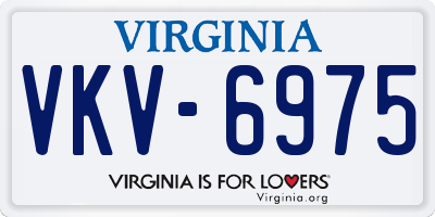 VA license plate VKV6975