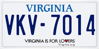 VA license plate VKV7014