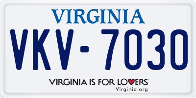 VA license plate VKV7030