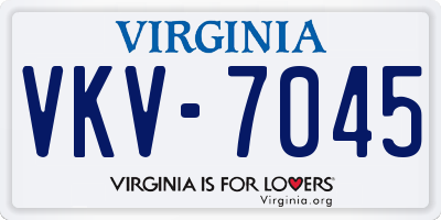VA license plate VKV7045