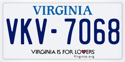 VA license plate VKV7068