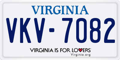 VA license plate VKV7082
