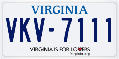 VA license plate VKV7111
