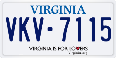 VA license plate VKV7115