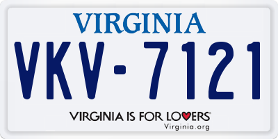 VA license plate VKV7121