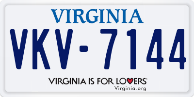 VA license plate VKV7144