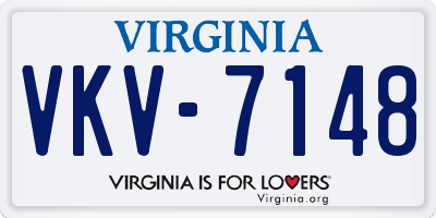 VA license plate VKV7148