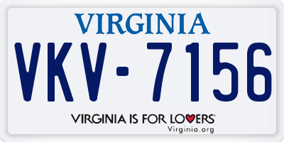 VA license plate VKV7156
