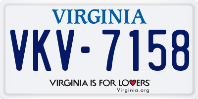 VA license plate VKV7158