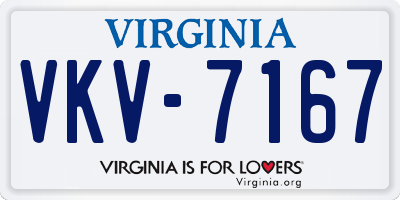 VA license plate VKV7167