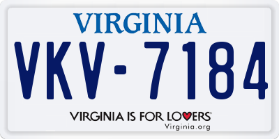 VA license plate VKV7184