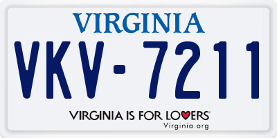 VA license plate VKV7211
