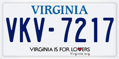 VA license plate VKV7217