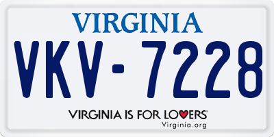 VA license plate VKV7228