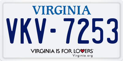 VA license plate VKV7253
