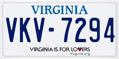 VA license plate VKV7294