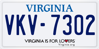 VA license plate VKV7302