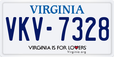 VA license plate VKV7328