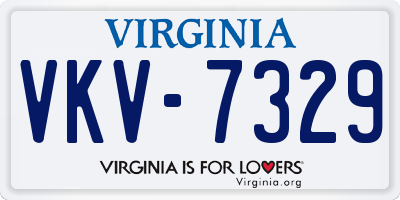 VA license plate VKV7329