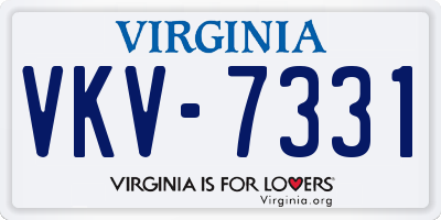 VA license plate VKV7331