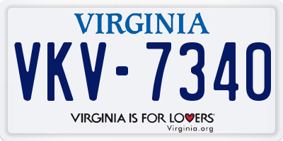 VA license plate VKV7340