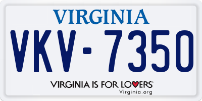 VA license plate VKV7350