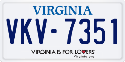 VA license plate VKV7351