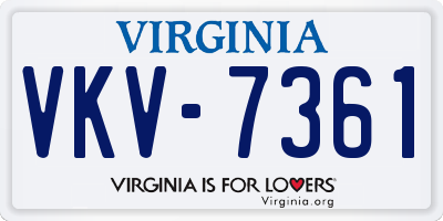 VA license plate VKV7361