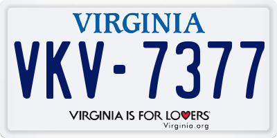 VA license plate VKV7377