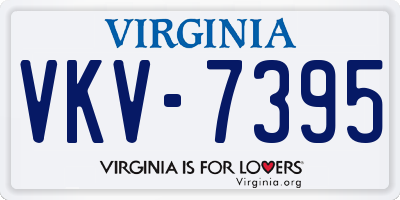VA license plate VKV7395