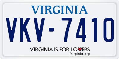VA license plate VKV7410