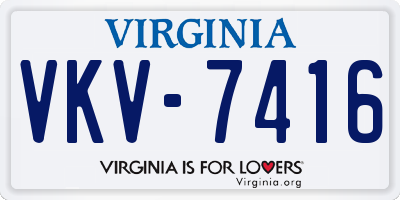 VA license plate VKV7416