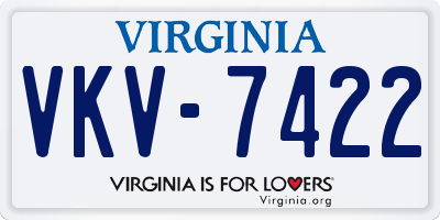VA license plate VKV7422