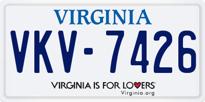 VA license plate VKV7426