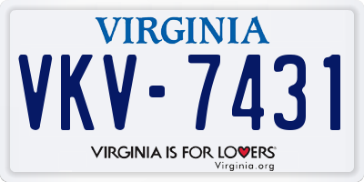 VA license plate VKV7431