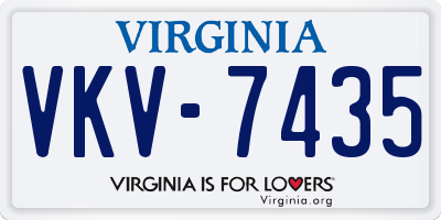 VA license plate VKV7435