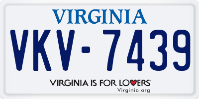 VA license plate VKV7439
