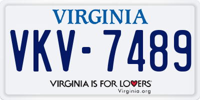 VA license plate VKV7489
