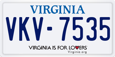 VA license plate VKV7535