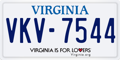 VA license plate VKV7544