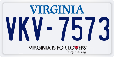VA license plate VKV7573