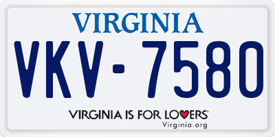 VA license plate VKV7580